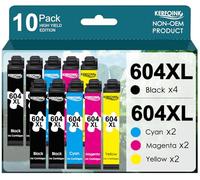 604XL 604 XL - Cartucce multipack compatibili con cartucce Epson 604 per Expression XP-3200 XP-3205 XP-4200 XP-4205 XP-2200 XP-2205 Workforce WF-2910 WF-2930 WF-2935 WF-2950 (confezione da 10)