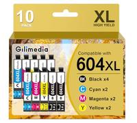 604XL Compatibili per Epson 604 XL Multipack per cartucce Epson XP 2200 per Expression Home XP-2200 XP-2205 XP-3200 XP-3205 XP-4200 XP-4205 Workforce WF-2910 WF-2930 WF-2935 WF-2950 (10 Pezzi)
