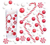 6054PCS di riempitivi per vasi di Natale, Decorazioni Natalizie Bastoncini di Zucchero Acrilici e Bianche, Bastoncini di Zucchero e Caramelle, centrotavola Fai da Te