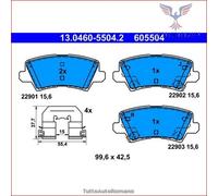 605504 Kit pastiglie pattini freno Ate Posteriore per KIA PICANTO