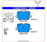 Set di pastiglie freno ATE 13.0460-5525.2, posteriore