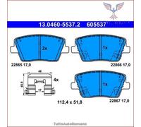 605537 Kit pastiglie pattini freno Ate Posteriore per HYUNDAI i30