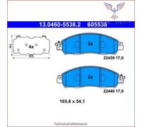 605538 Kit pastiglie pattini freno Ate Anteriore per NISSAN NAVARA NP300 RENAUL