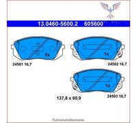 Set di pastiglie freno ATE 13.0460-5600.2, anteriore