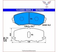 605609 Kit pastiglie pattini freno Ate Anteriore per SUZUKI GRAND
