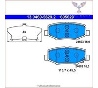 Set di pastiglie freno ATE 13.0460-5629.2, indietro