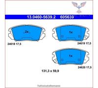 605639 Kit pastiglie pattini freno Ate Anteriore per HYUNDAI GRANDEUR SONICA