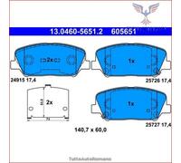 605651 Kit pastiglie pattini freno Ate Anteriore per HYUNDAI i30 KIA CEE'D PRO
