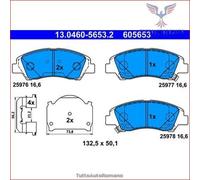 605653 Kit pastiglie pattini freno Ate Anteriore per HYUNDAI i10