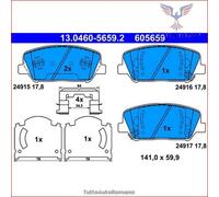Set di pastiglie freno, freno a disco ATE 13.0460-5659.2