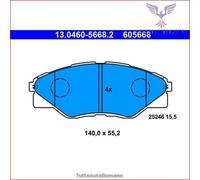 605668 Kit pastiglie pattini freno Ate Anteriore per TOYOTA HILUX