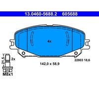 605688 Kit pastiglie freno, Freno a disco Ate