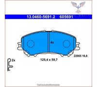 Set di pastiglie freno ATE 13.0460-5691.2, anteriore