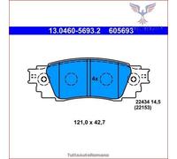 Set di pastiglie freno ATE 13.0460-5693.2, posteriore