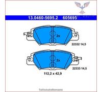 605695 Kit pastiglie pattini freno Ate Posteriore per MAZDA CX-5