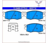 605779 Kit pastiglie pattini freno Ate Anteriore per HYUNDAI ACCENT i20 KIA RIO