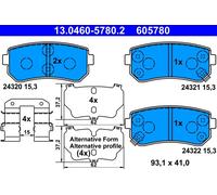 605780 Kit pastiglie freno, Freno a disco Ate