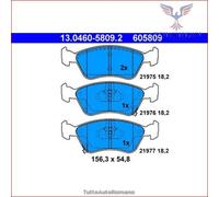 605809 Kit pastiglie pattini freno Ate Anteriore per TOYOTA AVENSIS