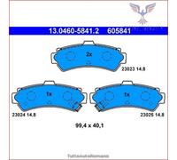 605841 Kit pastiglie pattini freno Ate Posteriore per NISSAN ALMERA I