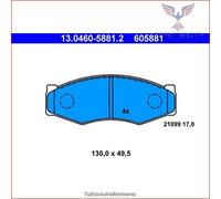 605881 Kit pastiglie pattini freno Ate Anteriore per NISSAN VANETTE SERENA