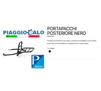 606001M Portapacchi Posteriore Vespa Primavera/Sprint 50 125 150 Nero Originale