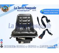 60604+60700+A5073019 SEDILE TRATTORE COBO GT60 CON MOLLEGGIO COMPATTO e CINTURE