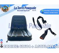 60604+A5073019 SEDILE TRATTORE COBO GT60 CON GUIDE e CINTURE DI SICUREZZA