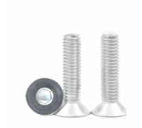 6063# Alluminio M2 M3 M4 M5 M6 M8 Vite a testa svasata con esagono incassato Bulloni a brugola a testa piatta DIN7991-M5x16mm (20 pezzi)