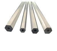 6063 T5 Esagono esterno Cerchio interno Tubo in lega di alluminio Manicotto telescopico Asta cava esagonale in alluminio Lato opposto 5 6 7 8 mm(245MM_9.8X5.2MM)