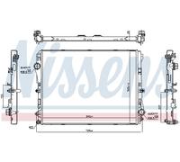 606301 NISSENS Radiatore, Raffreddamento motore per MERCEDES-BENZ