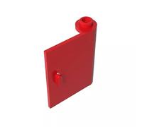 60657 Porta 1x3x3 destra - aperta tra cerniera superiore e inferiore, 10pezzi, GDS-1221, compatibile con Lego, colore: rosso 21