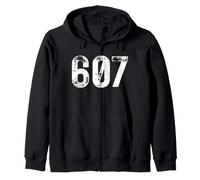 607 Codice Area Binghamton New York Felpa con Cappuccio