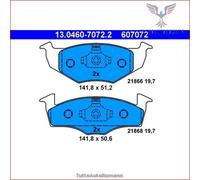 607072 Kit pastiglie pattini freno Ate Anteriore per SEAT TOLEDO I IBIZA II COR