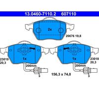 607110 Kit pastiglie freno, Freno a disco Ate