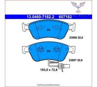 ATE Kit pastiglie freno, Freno a disco compatibile con VAG 13.0460-7182.2