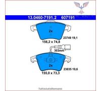607191 Kit pastiglie pattini freno Ate Anteriore per VW TOUAREG