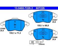 ATE 13.0460-7226.2 Kit pastiglie freno, Freno a disco per AUDI