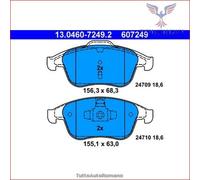 607249 Kit pastiglie pattini freno Ate Anteriore per RENAULT LATITUDE SCENIC ME