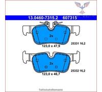 ATE Set di pastiglie freno 13.0460-7315.2 - Freno a disco posteriore per BMW/MINI