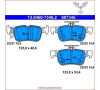 607346 Kit pastiglie pattini freno Ate Posteriore per FORD MONDEO GALAXY S-MAX
