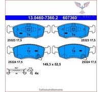 607360 Kit pastiglie pattini freno Ate Anteriore per FIAT PANDA 500e 500 LANCIA