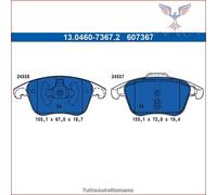 607367 Kit pastiglie pattini freno Ate Anteriore per CITROEN C4 III DS OPEL COR