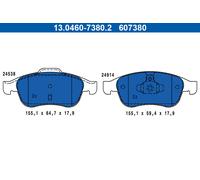 ATE Kit pastiglie freni 13.0460-7380.2 Anteriore per RENAULT Megane III Hatchback (BZ0/1)
