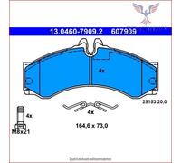607909 Kit pastiglie pattini freno Ate Posteriore per MERCEDES VARIO 818 816 81