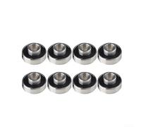 608-2RS Cuscinetto integrato a piastra lunga, cuscinetti ABEC-11 in acciaio silenzioso ad alta velocità per skateboard, scooter e macchinari industriali, confezione da 4 o 8 (nero, 8 pezzi)