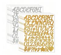 608 pezzi 8 fogli di adesivi in vinile autoadesivi con lettere e numeri, adesivi per numeri di cassette postali, per decorazione di aule, cartelli, porte, uso commerciale (nero, 1 pollice, 2 pollici, 