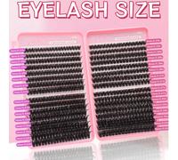 608 pezzi di ciuffetti di ciglie, curvatura D, 608 ciglie individuali 80D+100D Curl 8-16mm, kit di estensioni di ciglie finte riutilizzabili, aspetto naturale e super spesso, intelligente, super morbi