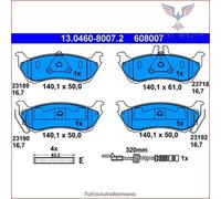 608007 Kit pastiglie pattini freno Ate Posteriore per MERCEDES CLASSE M ML