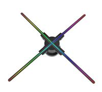 60cm/23.62in 720LED WiFi 3D Ologramma Proiettore Fan Control Display Olografico Pubblicità Light Sign Light Display(Set-black)