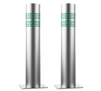 60CM Dissuasore di Sicurezza in Acciaio Inox Dissuasore Stradale Dissuasore di Parcheggio Pali Segnaletici in Metallo Palo di Traffico(Green,2pcs)
